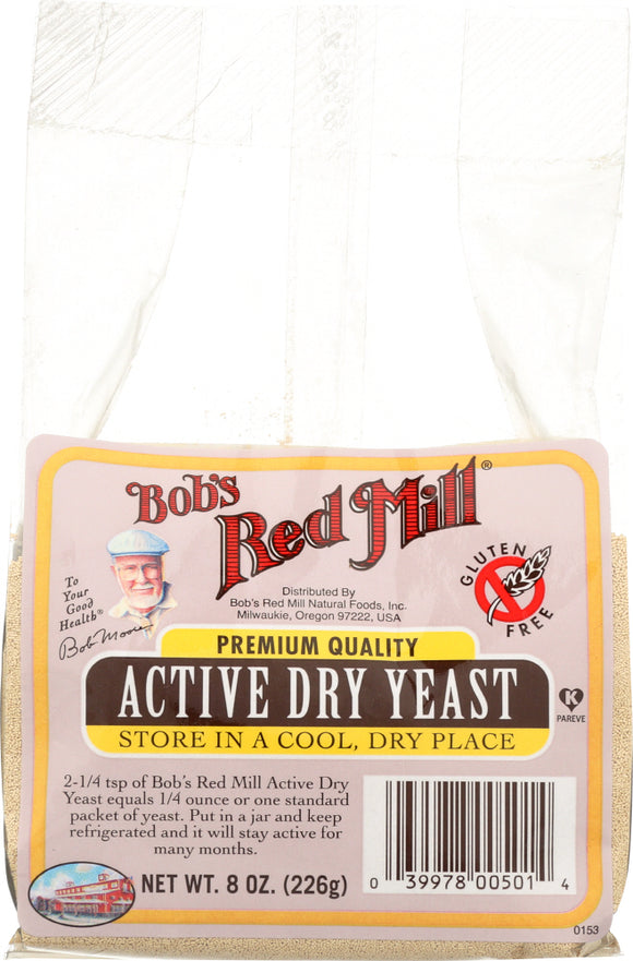 BOBS RED MILL:  Premium Quality Active Dry Yeast Gluten Free, 8 oz