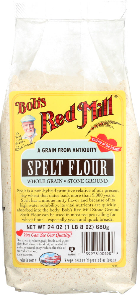 BOBS RED MILL: Spelt Flour Whole Grain Stone Ground, 24 oz