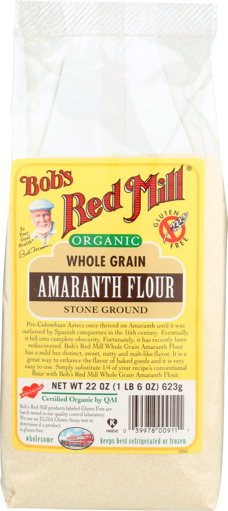 BOB'S RED MILL: Organic Whole Grain Amaranth Flour, 22 oz