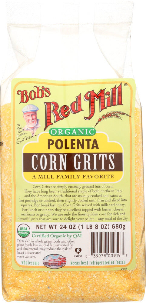 BOB'S RED MILL: Organic Polenta Corn Grits, 24 oz