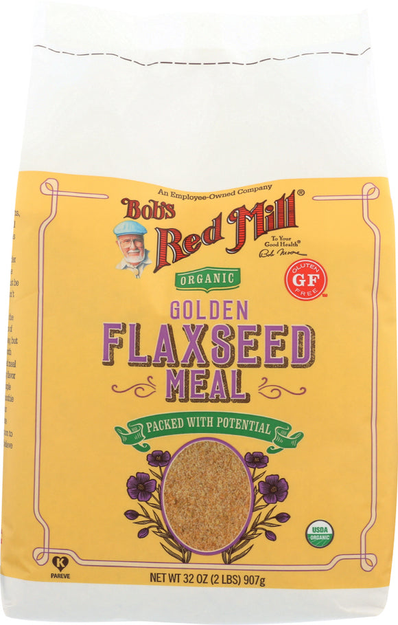 BOB'S RED MILL: Organic Whole Ground Golden Flaxseed Meal, 32 oz