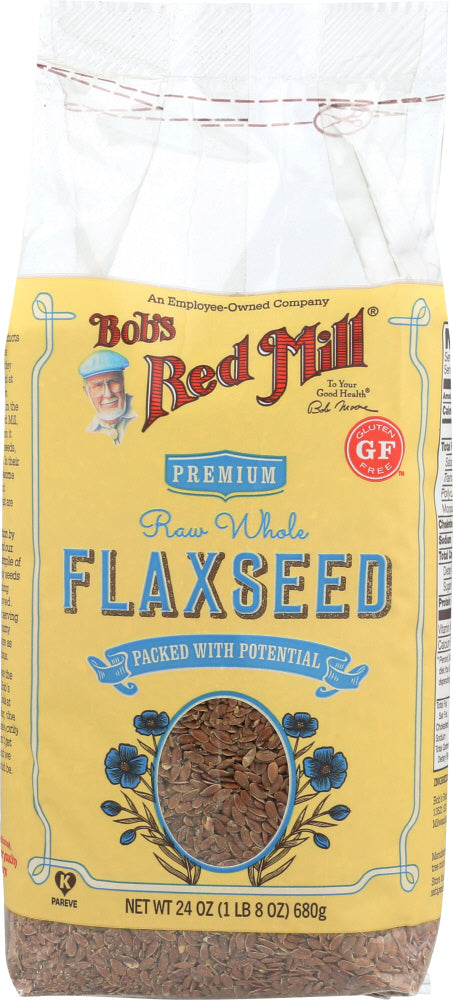 BOB'S RED MILL: Raw Whole Flaxseed, 24 oz