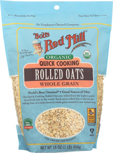 BOBS RED MILL: Organic Quick Cooking Rolled Oats, 16 oz