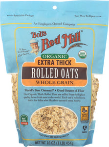 BOBS RED MILL: Extra Thick Rolled Oats Organic, 16 oz