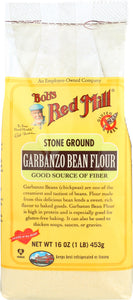 BOBS RED MILL: Stone Ground Garbanzo Bean Flour, 16 oz