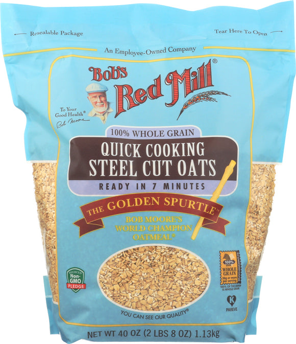 BOBS RED MILL: Oats Steel Cut QCK Cook, 40 oz