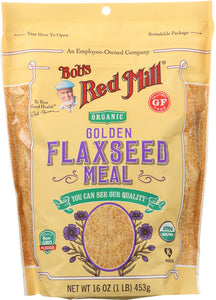 BOBS RED MILL: Organic Golden Flaxseed Meal, 16 oz