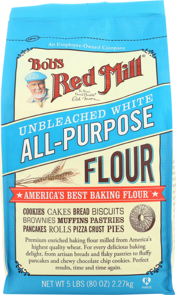 BOB'S RED MILL: Unbleached All-Purpose White Flour, 5 lb