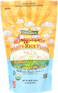 BRAGGADOCIO: Organic White Rice Flour, 20 oz