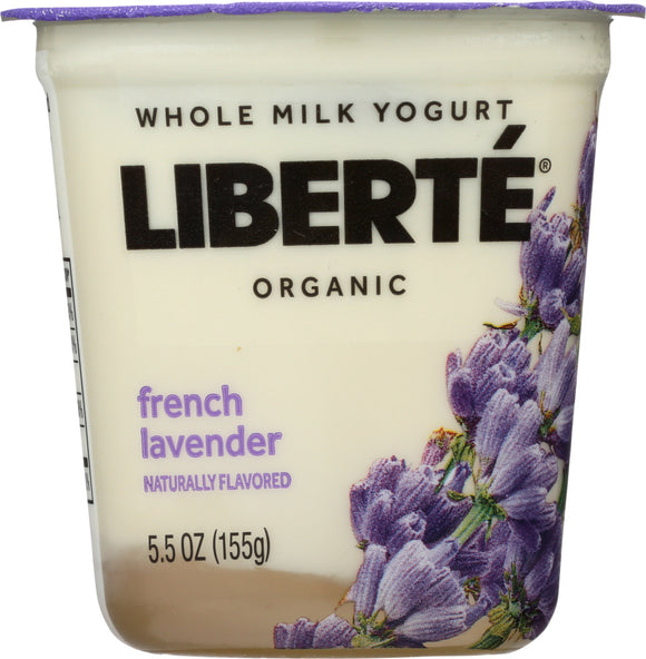 LIBERTE: French Lavender Organic Whole Milk Yogurt, 5.5 oz
