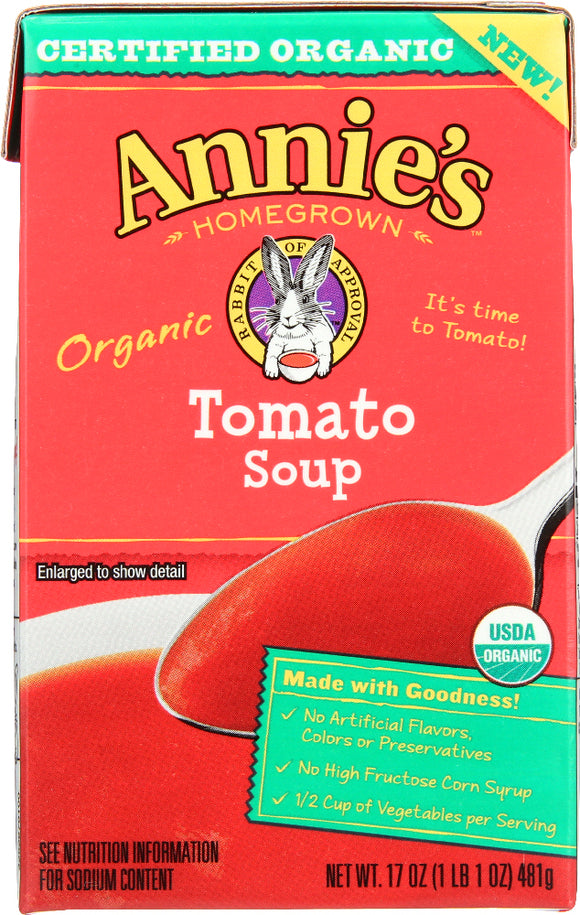 ANNIE'S HOMEGROWN: Organic Soup Tomato, 17 oz