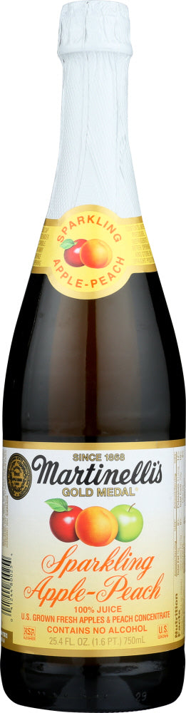 MARTINELLI: Sparkling Apple-Peach Juice, 25.4 oz