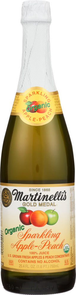 MARTINELLI: Juice Sparkling Apple Peach Org 25.4 oz