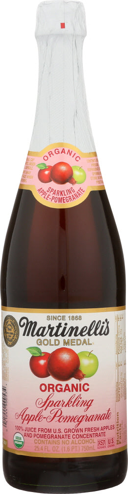 MARTINELLI: Juice Sparkling Apple Pomegranate Org 25.4 oz