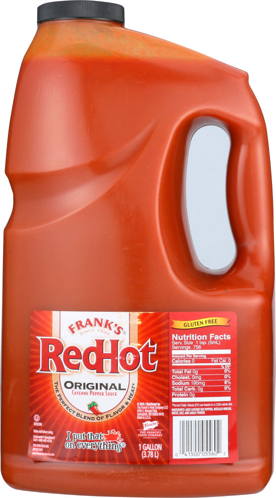FRANKS: Redhot Original Cayenne Pepper Sauce, 1 gallon