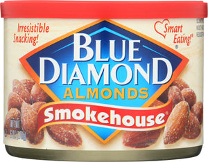 BLUE DIAMOND:  Smokehouse Almonds Canned, 6 oz