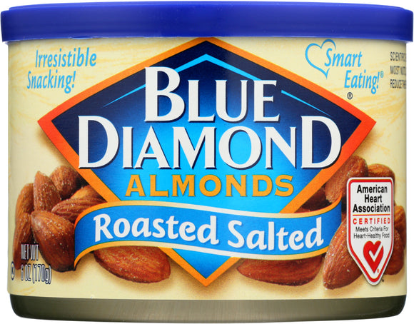 BLUE DIAMOND: Almonds Roasted Salted, 6 oz