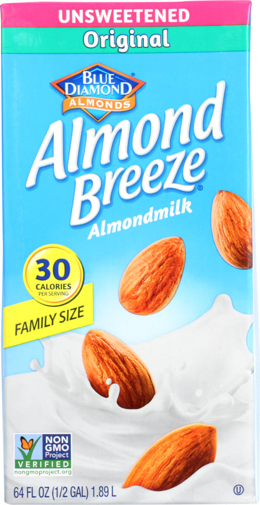 BLUE DIAMOND: Almond Breeze Almond Milk Original Unsweetened, 64 oz