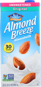 BLUE DIAMOND: Natural Almond Breeze Original Unsweetened, 32 oz