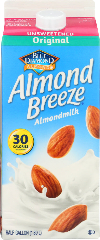 BLUE DIAMOND: Almond Breeze Almond Milk Original Unsweetened, 64 oz