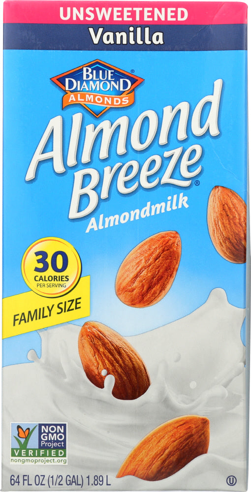 BLUE DIAMOND: Almond Breeze Vanilla Unsweetened, 64 oz