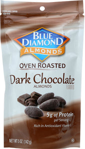 BLUE DIAMOND: Oven Roasted Dark Chocolate Almonds, 5 oz