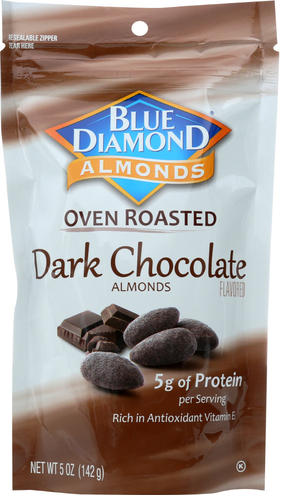 BLUE DIAMOND: Oven Roasted Dark Chocolate Almonds, 5 oz