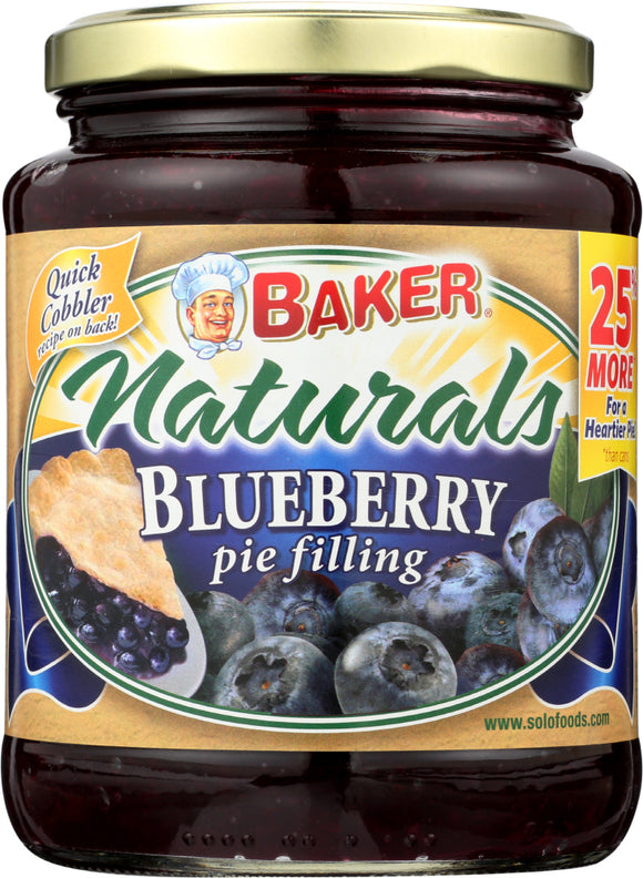 BAKER NATURALS: Pie Filling Blueberry, 27 oz