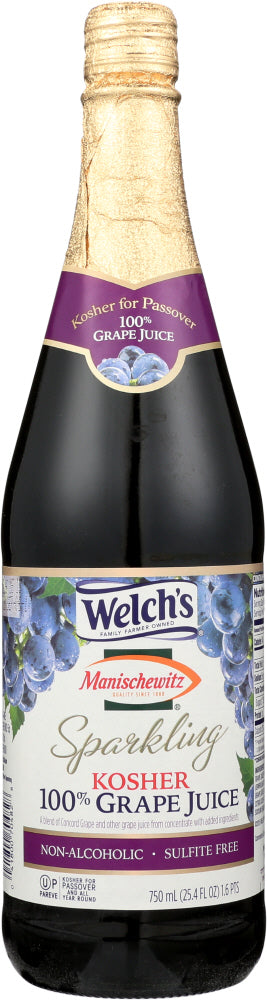 MANISCHEWITZ: Concord Sparkling Grape Welch Juice, 25.4 oz