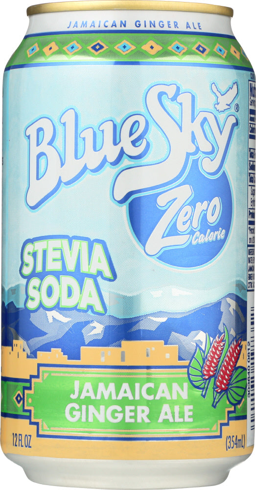 BLUE SKY: Zero Calorie Stevia Soda Jamaican Ginger Ale 6 Pack, 72 oz