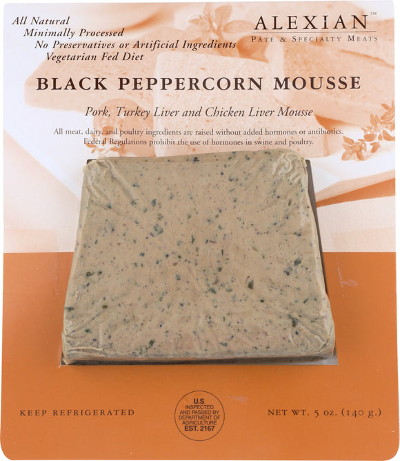 ALEXIAN: Pate Black Peppercorn Mousse, 5 oz