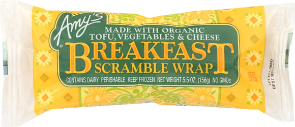 AMY'S: Breakfast Scramble Wrap, 5.5 oz