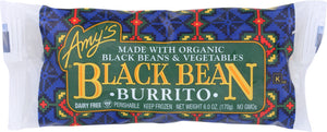 AMY'S: Black Beans & Vegetable Burrito, 6 oz