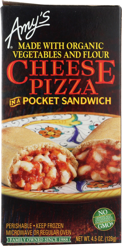 AMY'S: Cheese Pizza in a Pocket Sandwich, 4.5 Oz