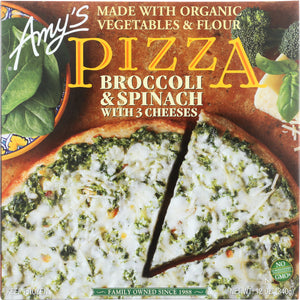 AMYS: Broccoli & Spinach White Pizza, 12 oz