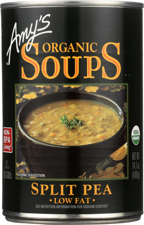 AMY'S: Organic Soup Low Fat Split Pea, 14.1 oz