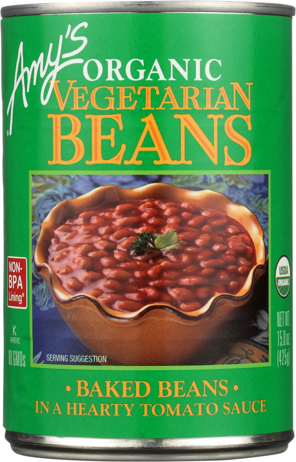 AMY'S: Organic Vegetarian Baked Beans, 15 Oz