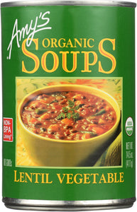 AMY'S: Organic Soup Lentil Vegetable, 14.5 Oz