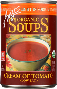 AMY'S: Organic Soup Low Fat Cream of Tomato, 14.5 oz