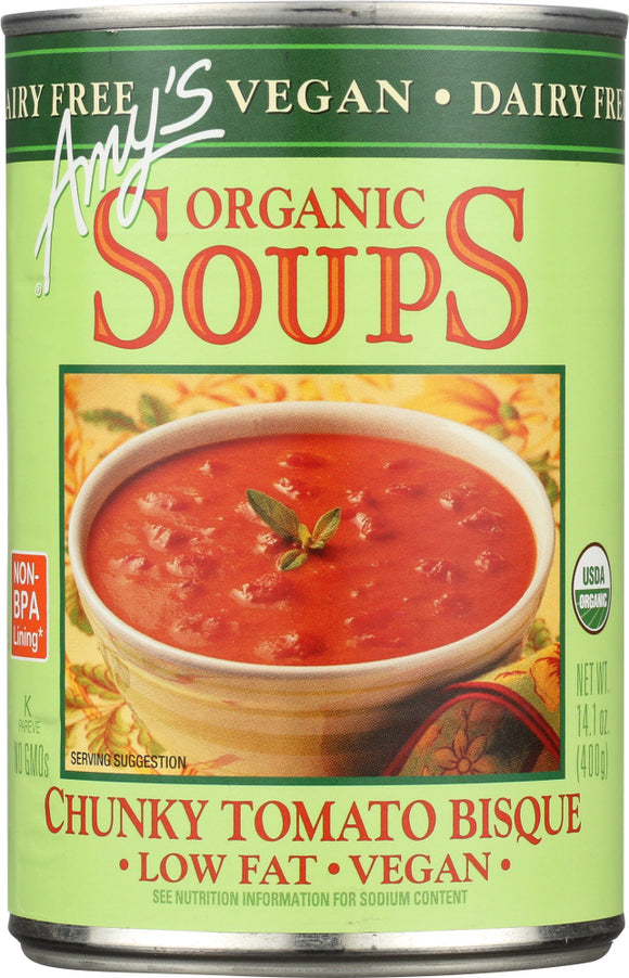 AMYS: Soup Vegan Chunky Tomato Bisque, 14.1 oz