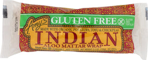 AMY'S: Gluten Free Indian Aloo Mattar Wrap, 5.5 oz