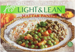 AMYS: Light & Lean Mattar Paneer, 8 oz