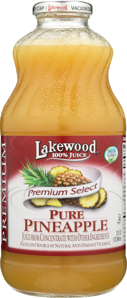 LAKEWOOD: Pure Pineapple Fruit Juice, 32 oz