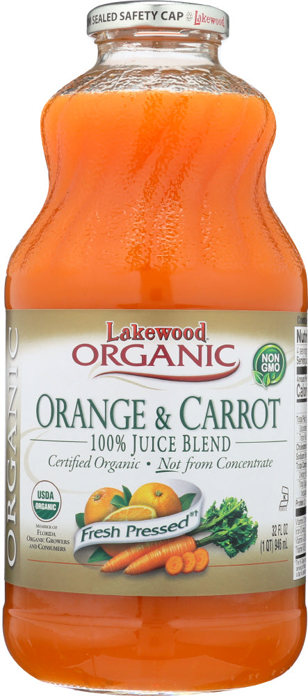 LAKEWOOD: Organic Orange & Carrot Juice, 32 Oz