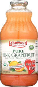 LAKEWOOD ORGANIC: Pure Pink Grapefruit Juice, 32 oz