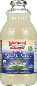 LAKEWOOD: Organic Pure Aloe Gel, 32 oz