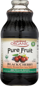 LAKEWOOD ORGANIC: Pure Fruit Black Cherry Blend, 32 oz
