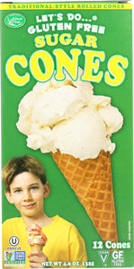 LET'S DO: Gluten Free Sugar Cones, 4.6 oz