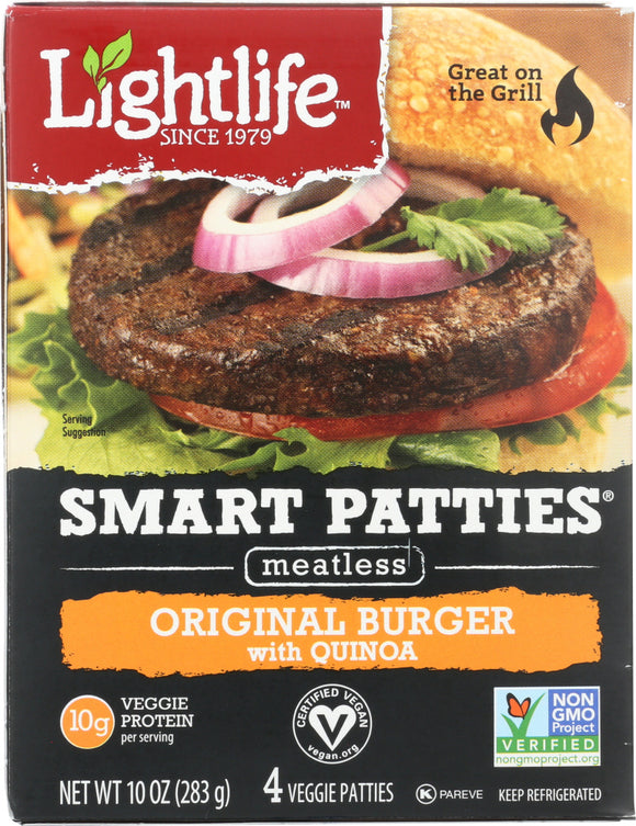 LIGHTLIFE: Smart Patties Original Burger with Quinoa, 10 oz