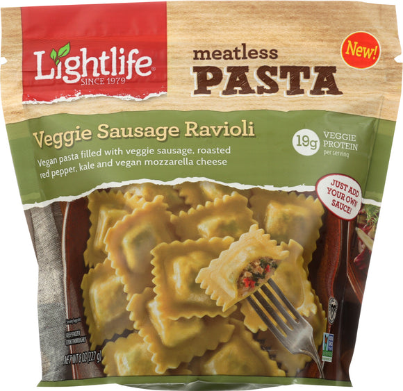 LIGHTLIFE: Veggie Sausage Ravioli, 8 oz